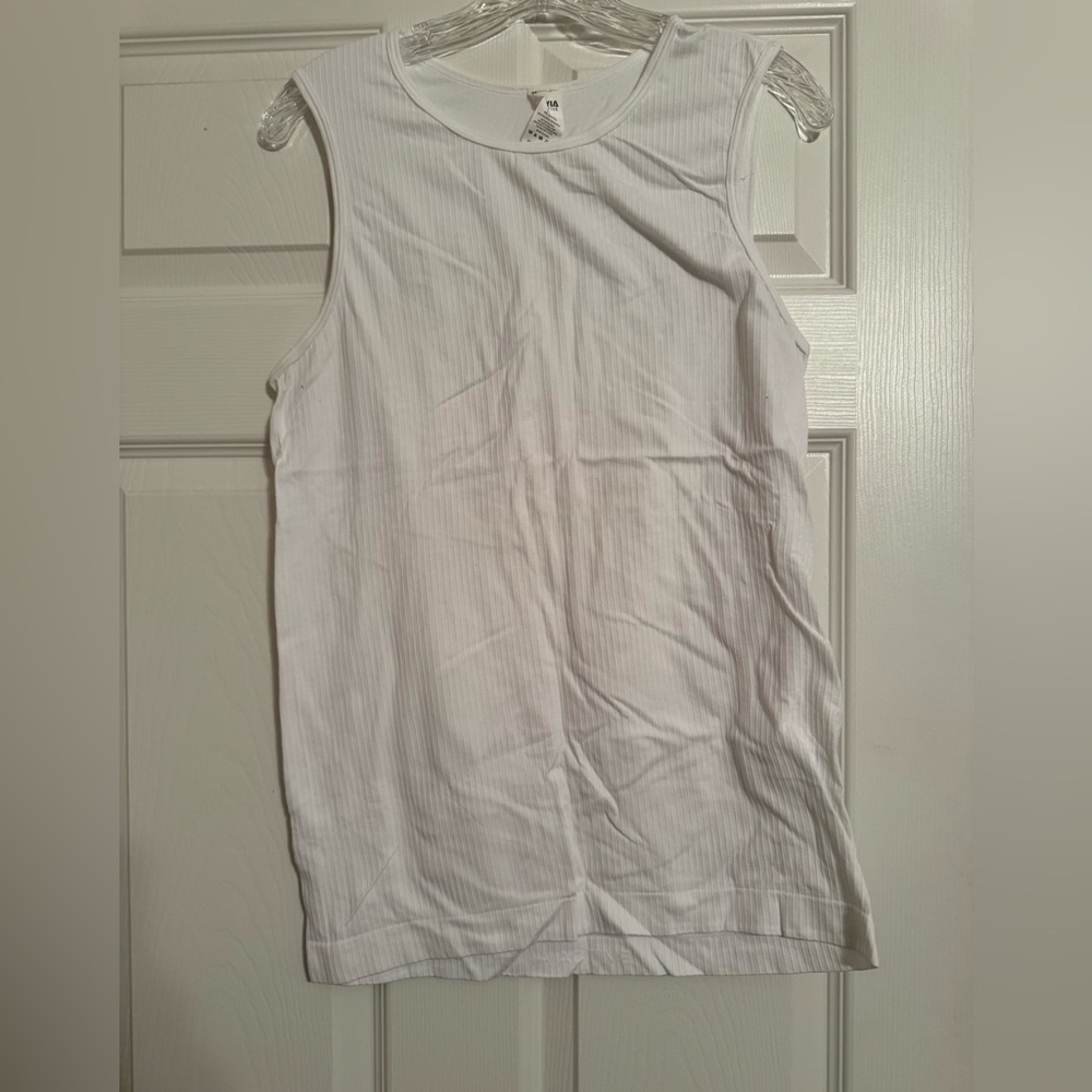 ZYIA White Ribbed Tank Top